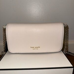 Kate Spade Cream/Tan Crossbody Bag with Gold Chain